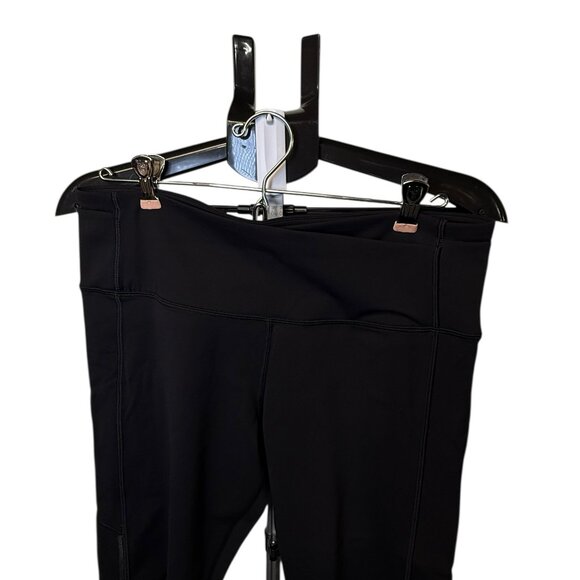 Women's Lululemon Align Crop Pants Size 10 - Black Mesh - Picture 3 of 12